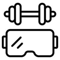 VR Fitness Icon vector