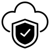 icono de seguridad en la nube vector