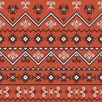 Ethnic seamless pattern. Vector tribal background. Oriental colors and style. Ethnic flowers and geometric frames. Design for fabric, wallpaper, border, wrapping paper.