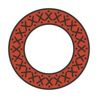 vector estilo oriental circular borde. circular tribal ornamento. negro ornamento aislado en blanco antecedentes. guirnalda con étnico símbolos aislado en un blanco antecedentes. oriental ornamento