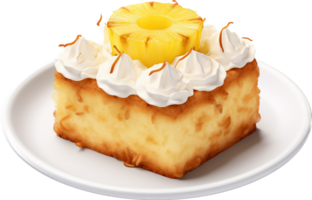 Pineapple cake png with AI generated.