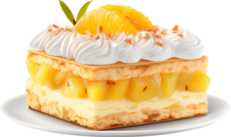 Pineapple cake png with AI generated.