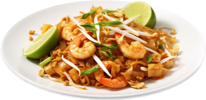 Pad thai png with AI generated.