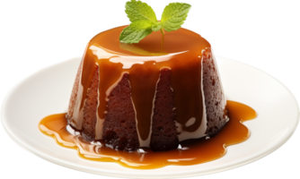 Sticky toffee pudding png with AI generated.