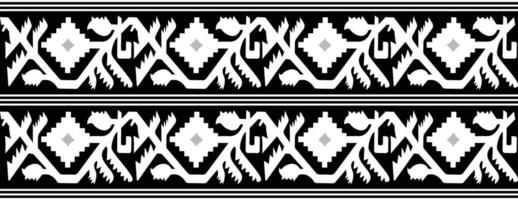 Jamdani sari border pattern design. Vector seamless fabric pattern design.