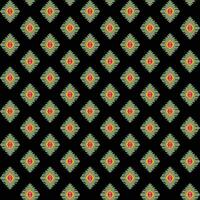 Jamdani sari border pattern design. Vector seamless fabric pattern design.