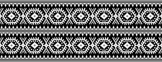 Jamdani sari border pattern design. Vector seamless fabric pattern design.