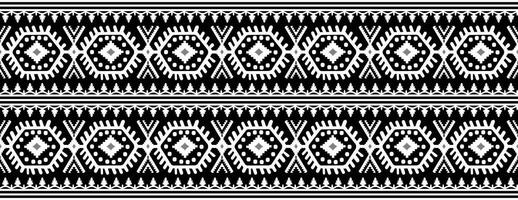 Jamdani sari border pattern design. Vector seamless fabric pattern design.