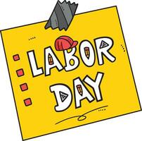 Labor Day Cartoon Colored Clipart Illustration vector