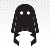 Ghost spooky or apparition haunting Halloween holiday flat vector icon for apps and websites