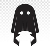 Ghost spooky or apparition haunting Halloween holiday flat vector icon for apps and websites