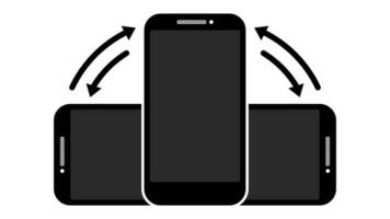 Rotate smart phone icon on a white background. flat design, mobile vector illustration elements for websites or mobile applications.