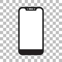 móvil teléfono con un blanco pantalla vector