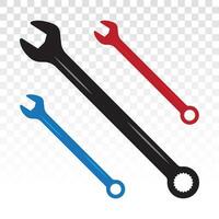 spanner or basin wrench combination flat icon for apps or websites vector