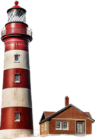 lighthouse png with AI generated.