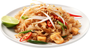 Pad thai png with AI generated.