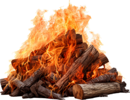 Bonfire png with AI generated.