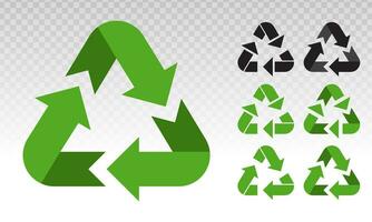 recycle symbol or recycling arrows flat icon for apps and websites vector