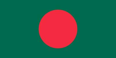 Bangladesh national flag with official colors. vector