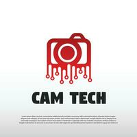 Technology logo with camera concept. future tech icon. illustration element-vector vector