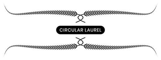 Black laurel wreath with a white background. vector