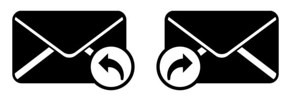 Reply or Forward message flat icon for apps and websites vector