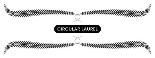 Black laurel wreath with a white background. vector