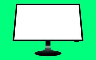 Monitor with a blank screen vector