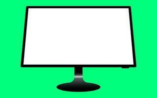 monitor con un blanco pantalla vector