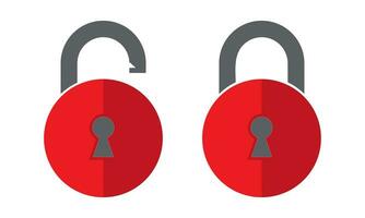 Unlock key and Lock closed. Padlock symbol for app or website vector