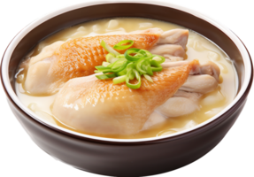 Ginseng chicken soup png with AI generated.