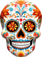 Sugar skull png with AI generated.