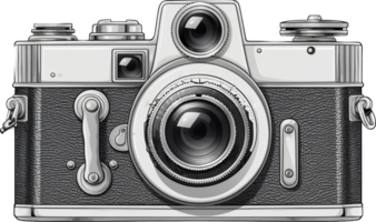 Vintage camera png with AI generated.
