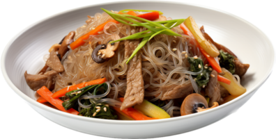 Japchae png with AI generated.