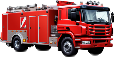 Firetruck png with AI generated.