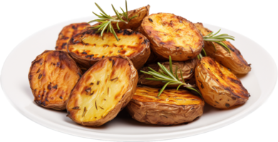 Roasted potato png with AI generated.