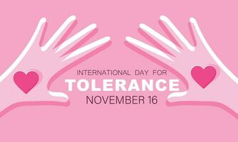 International Day for Tolerance. background, banner, card, poster, template. Vector illustration.