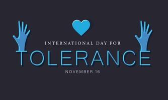 International Day for Tolerance. background, banner, card, poster, template. Vector illustration.