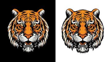 cabeza de tigre arte vectorial vector