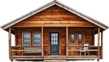 Cabin png with AI generated.