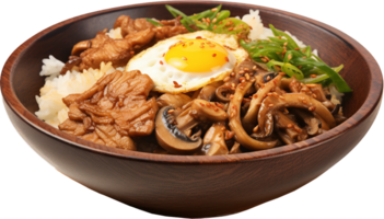 Gyudon png with AI generated.