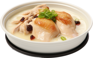 Ginseng chicken soup png with AI generated.