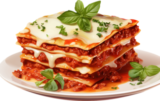 Lasagna png with AI generated.