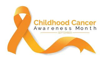 September is Childhood Cancer Awareness Month background template. Banner, placard, card, and poster design vector. vector