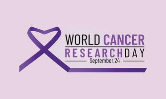 National Cancer Research Month background or banner design template. September 24, 2022 vector