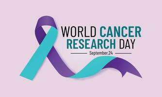 National Cancer Research Month background or banner design template. September 24, 2022 vector