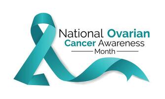 Ovarian Cancer awareness month is observed every year in September. banner design template Vector white background.