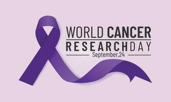 National Cancer Research Month background or banner design template. September 24, 2022 vector