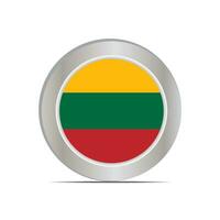 The national flag of the Republic of Lithuania is isolated in official colors. vector