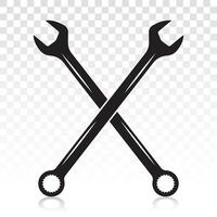 Crossed a wrench or spanner flat vector icon for apps or websites